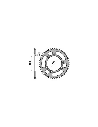 PBR ZĘBATKA TYLNA 4370 56 F BETA 50 (98-99), KTM 50 (96-03 )FANTIC 125 (ŁAŃC. 428)