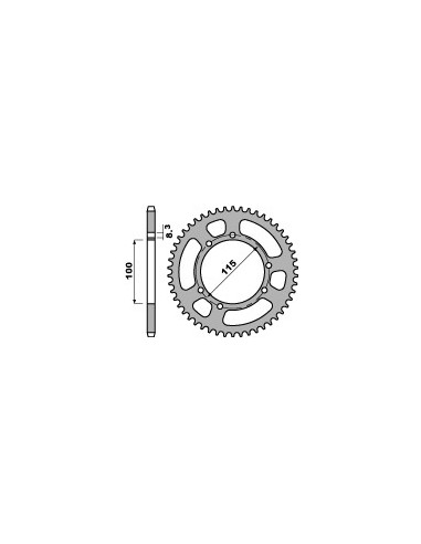 PBR ZĘBATKA TYLNA 4502 52 F HUSQVARNA CH 125 SM 05, FANTIC 125 (ŁAŃC. 428) (JTR-BRAK)