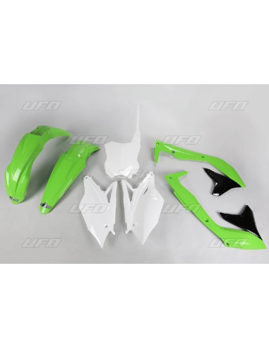 UFO KOMPLET PLASTIKÓW KAWASAKI KXF 450 '16-'17 KOLOR OEM (ZIELONY/BIAŁY/CZARNY) (KA223E999)