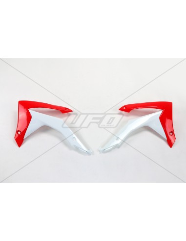 UFO OSŁONY CHŁODNICY HONDA CRF 250R '14-'17, CRF 450R '13-'16, KOLOR OEM (BIAŁY/CZERWONY)