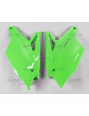 UFO BOCZKI TYLNE KAWASAKI KXF 250 17-19, KXF 450 16-18 KOLOR ZIELONY FLUO