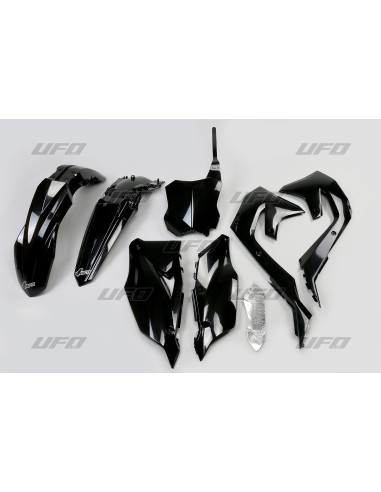 UFO KOMPLET PLASTIKÓW KAWASAKI KXF 250 '21-24, KXF 450 '19-23 KOLOR CZARNY (KA227E001)