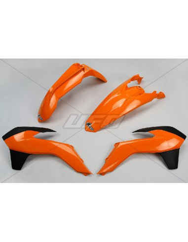 UFO KOMPLET PLASTIKÓW KTM EXC '14-'16, KOLOR OEM '14 (POMARAŃCZOWY/CZARNY) (KT516E999)