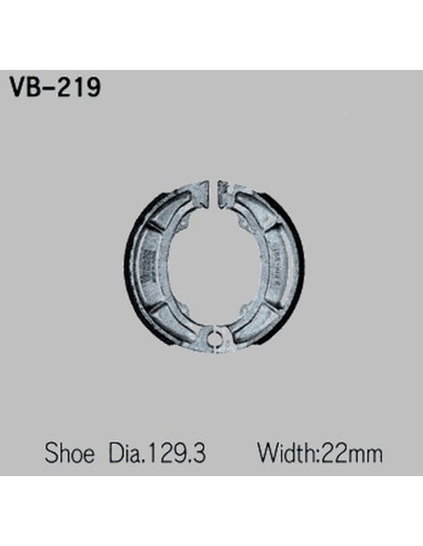 VESRAH SZCZĘKI HAMULCOWE YAMAHA YZ 125 '76-'83, YZ 250 '74-'80, YZ 400 '76-'79 (PRZÓD) (MADE IN JAPAN)