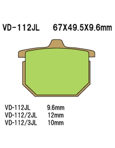 VESRAH KLOCKI HAMULCOWE KH31 / KH29 / KH30 SPIEK METALICZNY (ZŁOTE) (MADE IN JAPAN)