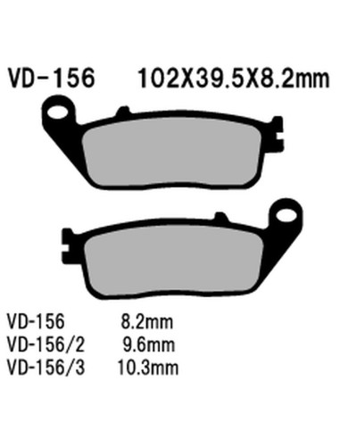 VESRAH KLOCKI HAMULCOWE KH142 / KH196 SPIEK METALICZNY (ZŁOTE) (MADE IN JAPAN)