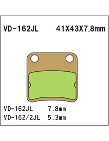 VESRAH KLOCKI HAMULCOWE KH178 / KH257 SPIEK METALICZNY (ZŁOTE) (MADE IN JAPAN)