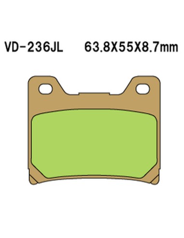 VESRAH KLOCKI HAMULCOWE KH88 SPIEK METALICZNY (ZŁOTE) (MADE IN JAPAN)