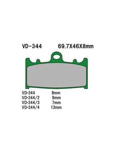 VESRAH KLOCKI HAMULCOWE KH158 (MADE IN JAPAN)