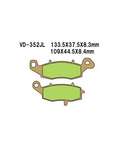 VESRAH KLOCKI HAMULCOWE KH229 SPIEK METALICZNY (ZŁOTE) (MADE IN JAPAN)