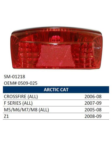 SPI 2024 LAMPA TYLNA SNOW ORAZ ATV ARCTIC CAT (ALL MODELS) '05-'09 (SKUTER ŚNIEŻNY)