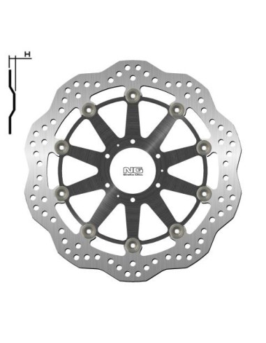 NG TARCZA HAMULCOWA PRZÓD HONDA XL 1000V 99-13, VFR CROSSRUNNER 800 '11-14 (296X62X5MM) (6X6,5MM) WAVE PŁYWAJĄCA (ŚRODEK