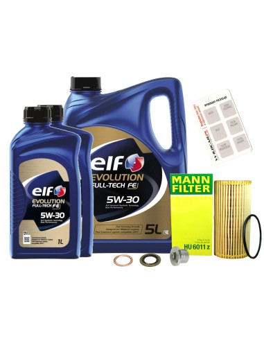 Filtr + olej 5W30 Elf Renault Megane 4 IV 1.6 dCi