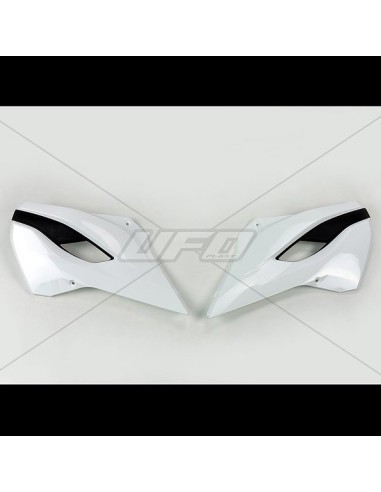 UFO OSŁONY CHŁODNICY HUSQVARNA TE/FE/TC/FC 125/250/300/350/450/501 '14-'15, TE/FE '15 KOLOR BIAŁY/CZARNY