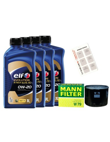 Filtr oleju + olej 0W20 Elf Renault Clio V 1.0 SCe