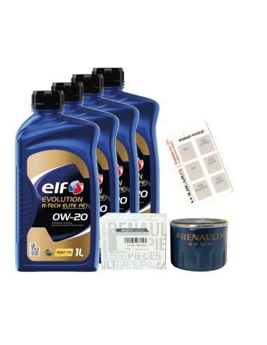 Filtr oleju + olej 0W20 Elf Renault Clio V 1.0 SCe