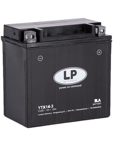 LANDPORT AKUMULATOR YTX14-3 (MS LTX14-3) 12V 12AH (150X87X146MM) SLA BEZOBSŁUGOWY - ZALANY (4)