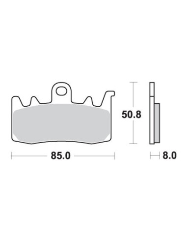 SBS KLOCKI HAMULCOWE KH630 RACING DUAL SINTER KOLOR ZŁOTY TARCZA LEWA PRZÓD PASUJE DO: APRILIA, BMW, DUCATI (STOSOWAĆ Z 900DS-2)