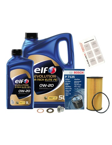 Filtr Bosch F026407125 + Olej 0W20 Elf Renaut 18-