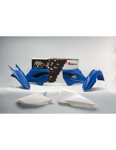 RACETECH (RTECH) KOMPLET PLASTIKÓW HUSABERG TE/FE 125/250/300/350/450/501 '13-'14 KOLOR OEM NIEBIESKI BIAŁY