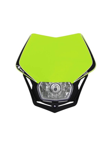 RACETECH (RTECH) LAMPA PRZEDNIA V-FACE KOLOR ŻÓŁTY FLUO/CZARNY