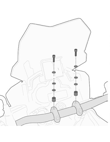 KAPPA ZESTAW MONTAŻOWY DO MOCOWANIA SMART BAR DUCATI / HONDA / KAWASAKI / BENELLI / KAWASAKI / SUZUKI