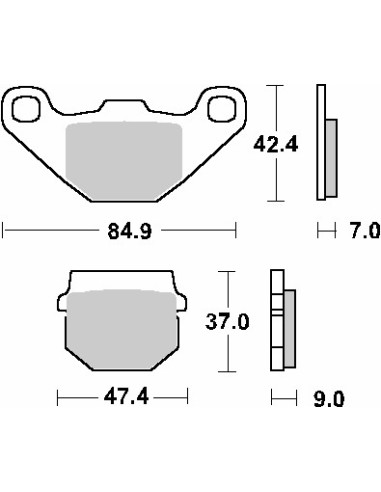 SBS PROMOCJA KLOCKI HAMULCOWE KH83 STREET STANDART CERAMIC APRILIA RS4 50 '12-'19, PIAGGIO VESPA NRG 50 '06-'16, SUZUKI AH