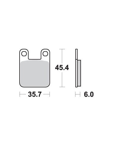 SBS KLOCKI HAMULCOWE KH115 STREET STANDART CERAMIC KOLOR CZARNY PASUJE DO YAMAHA DT50R '04-, TZR50 '03-, TOMOS