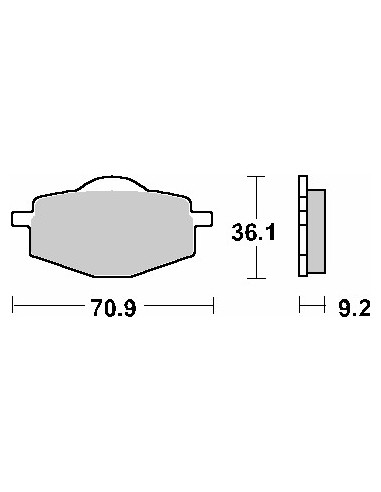 SBS PROMOCJA KLOCKI HAMULCOWE KH101 STREET STANDART CERAMIC YAMAHA CRYPTON 105 '98-'04, CYGNUS 50 '96-'01, DT 50R '89-'97, DT