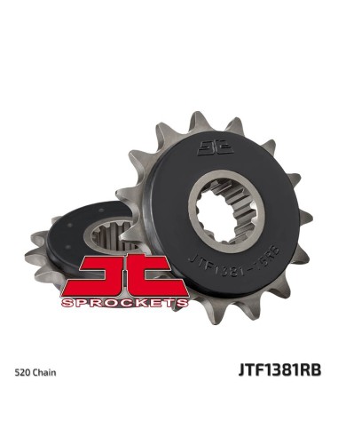 JT ZĘBATKA PRZEDNIA 2042 15 Z GUMĄ HONDA CB 500F/X '13-'15, CBR 500R '13-'16 (204215JTRB) (JTF1373.15RB) (ŁAŃC. 520)