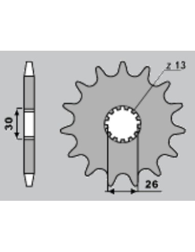 CHT ZĘBATKA PRZEDNIA 2090 19 TRIUMPH 955 1050 1200