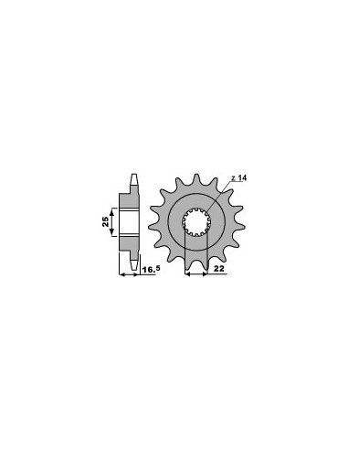 CHT WYPRZEDAŻ ZĘBATKA TYLNA 2114 14 DUCATI 749 03-06 (JTF741.14) (ŁAŃC. 525)