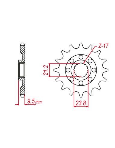 GROSSKOPF PROMOCJA ZĘBATKA PRZEDNIA 2133 13 SUZUKI RMZ 450 '05-'12, RMX 450 '10-'19 (JTF1441.13)