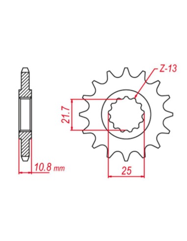 GROSSKOPF PROMOCJA ZĘBATKA PRZEDNIA 2142 15 YAMAHA YZF R6 '06-'20 (-1) (JTF1586.15)