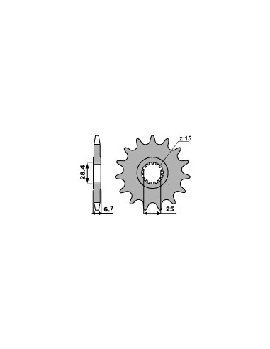 PBR ZĘBATKA PRZEDNIA 2168 14 18NC (ŁAŃC. 520)