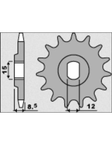 GROSSKOPF WYPRZEDAŻ ZĘBATKA PRZEDNIA 2240 11 KTM SX 50 09-18 ŁAŃCUCH 415