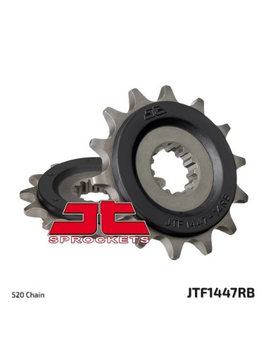 JT ZĘBATKA PRZEDNIA 2299 14 Z GUMĄ SUZUKI GSR 250 12-17, GSX 250R 17-18, DL 250 V-STROM 17-18, INAZUMA 250 12-17 (229914JTRB)