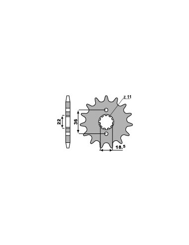 PBR ZĘBATKA PRZEDNIA 2506 13 18NC HONDA NX 250 (88-93) (STOSOWAĆ 2067 13) (ŁAŃC. 520)