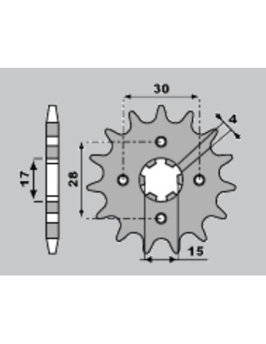 PBR ZĘBATKA PRZEDNIA 255 13 18NC NSR 50 (89-93) (ŁAŃC. 420)