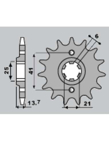 CHT ZĘBATKA PRZEDNIA 268 15 HONDA VF 500F 84-87 (JTF286.15)