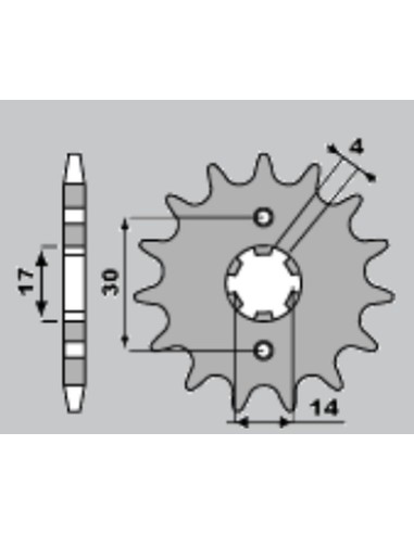 PBR ZĘBATKA PRZEDNIA 270 15 18NC HONDA ST 50 87-90 (ŁAŃC. 420)