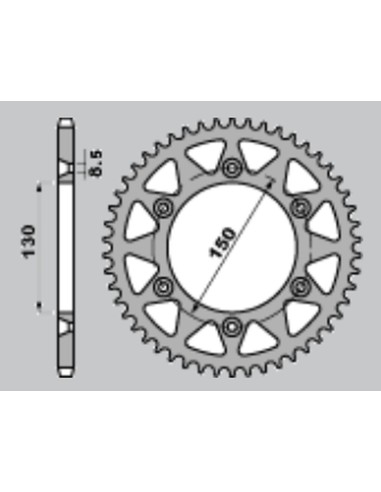 JR WYPRZEDAŻ ZĘBATKA TYLNA ALUMINIOWA T7075 (ERGAL) 270 51 (27051 YAMAHA YZ/YZF '99-'18 WRF '01-'18 (JTR251.51) (ŁAŃC. 520)