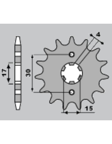 PBR ZĘBATKA PRZEDNIA 274 15 18NC HONDA MTX 80 R2 87-92 (ŁAŃC. 428)