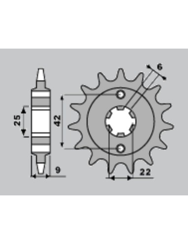 CHT ZĘBATKA PRZEDNIA 276 15 HONDA CB250N 81-83 (JTF276.15)