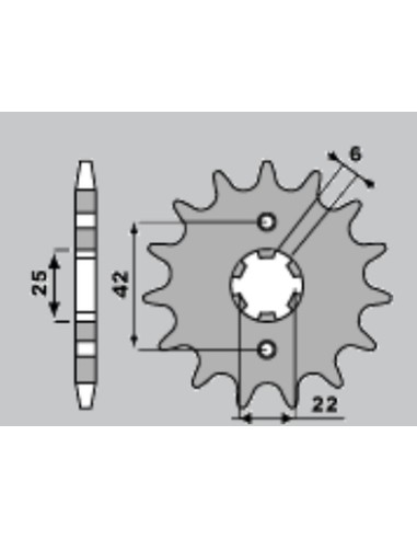 PBR ZĘBATKA PRZEDNIA 278 16 18NC (ŁAŃC. 530)