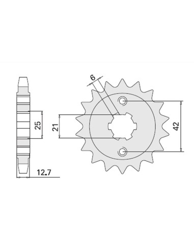 CHT ZĘBATKA PRZEDNIA 288 17 HONDA CB550F/K 75-80