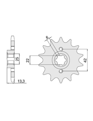 CHT ZĘBATKA PRZEDNIA 291 15 HONDA CB 450S 86-89 (JTF 291.15)