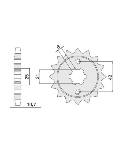 CHT ZĘBATKA PRZEDNIA 338 16 HONDA CB650 79-84 (JTF338.16) (338-16)