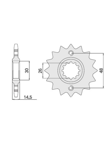 CHT ZĘBATKA PRZEDNIA 339 17 HONDA CBR/VFR/CB/VF