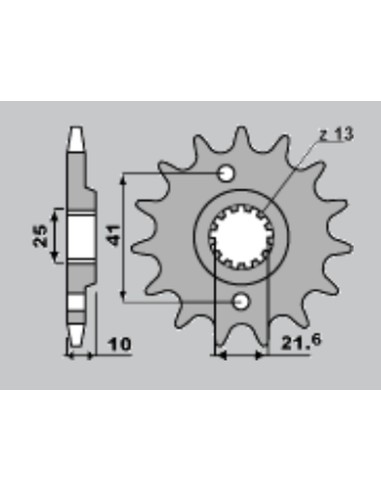 JR ZĘBATKA PRZEDNIA 345 14 HONDA NX650 '91-'01 YAMAHA XT660 (30814JTF) (-1)